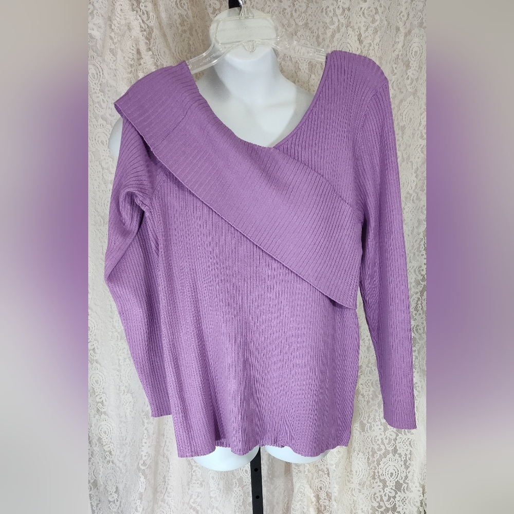 Lavender off shoulder sweater NWT Size XL